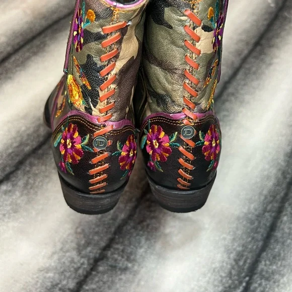 { Double D Ranch Old Gringo } Cosmic Camo Chocolate/Camouflage Western Boots - Picture 6 of 16